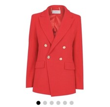 Womens Marella Aretusa Blazer Red Size Small(42) Rrp:£275 #j4