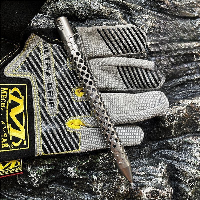 Titanium Alloy EDC Writing Pocket Pen Ballpoint Pen Hollow Signature ...