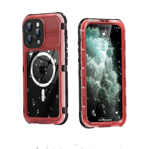 Waterproof Dust Shockproof Metal Full Case Cover for iPhone 15 Plus 15 pro Max - Picture 1 of 26