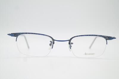 Vintage Brille Advantage 8082 Blau Schwarz Halbrand Brillengestell eyeglasses