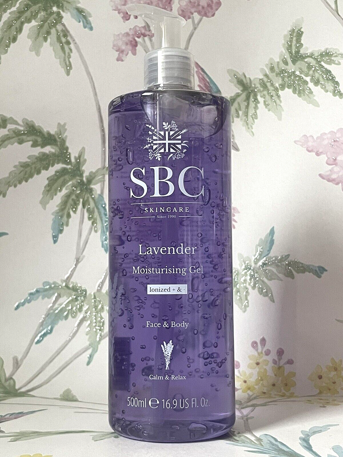 SBC Lavender Moisturising Skincare Gel Face & Body Calming Relaxing Vegan 500ml