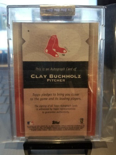 2009 CLAY BUCCHOLZ TOPPS #3 "AUTO" FACTORY SEALED GEM ( RARE.) - Picture 4 of 6