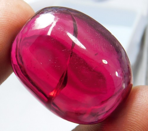 Certified 76.00 Ct Natural Mozambique Red Ruby Oval (Cabochon) Loose Gemstone
