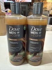 Dove 2 PK Men Care Restoring Liquid Body Wash Sandalwood Cardamom Oil, 18oz Ea