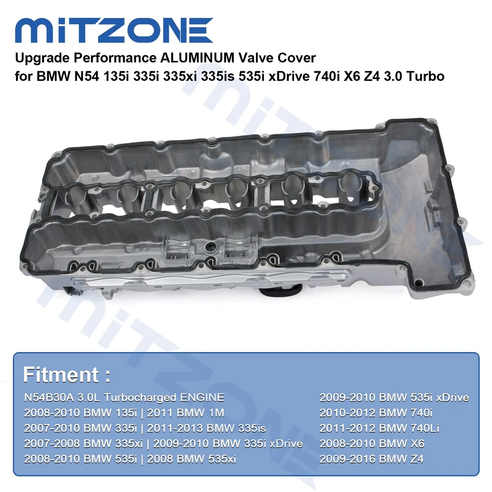ALUMINUM Valve Cover for BMW N54 135i 335i 335xi 335is 535i xDrive 740i X6 Z4🚗 — 第 3/4 张图片