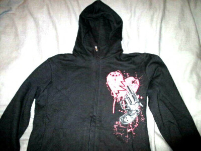 DARKSIDE Black Kapu Jacke gothic Hoody Punk M EMP Aderlass Rockabilly NEU Mercy