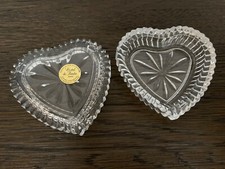 Brandneu in Box Vintage 24 % Franz&ouml;sisch Bleikristall Herzform Schmuckschatulle
