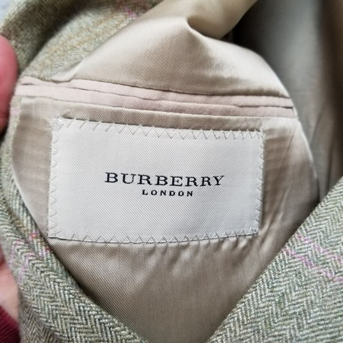 Burberry Jacket Mens 42L Brown Vintage Wool Long Sleeve 3 Button Blazer - Picture 4 of 11