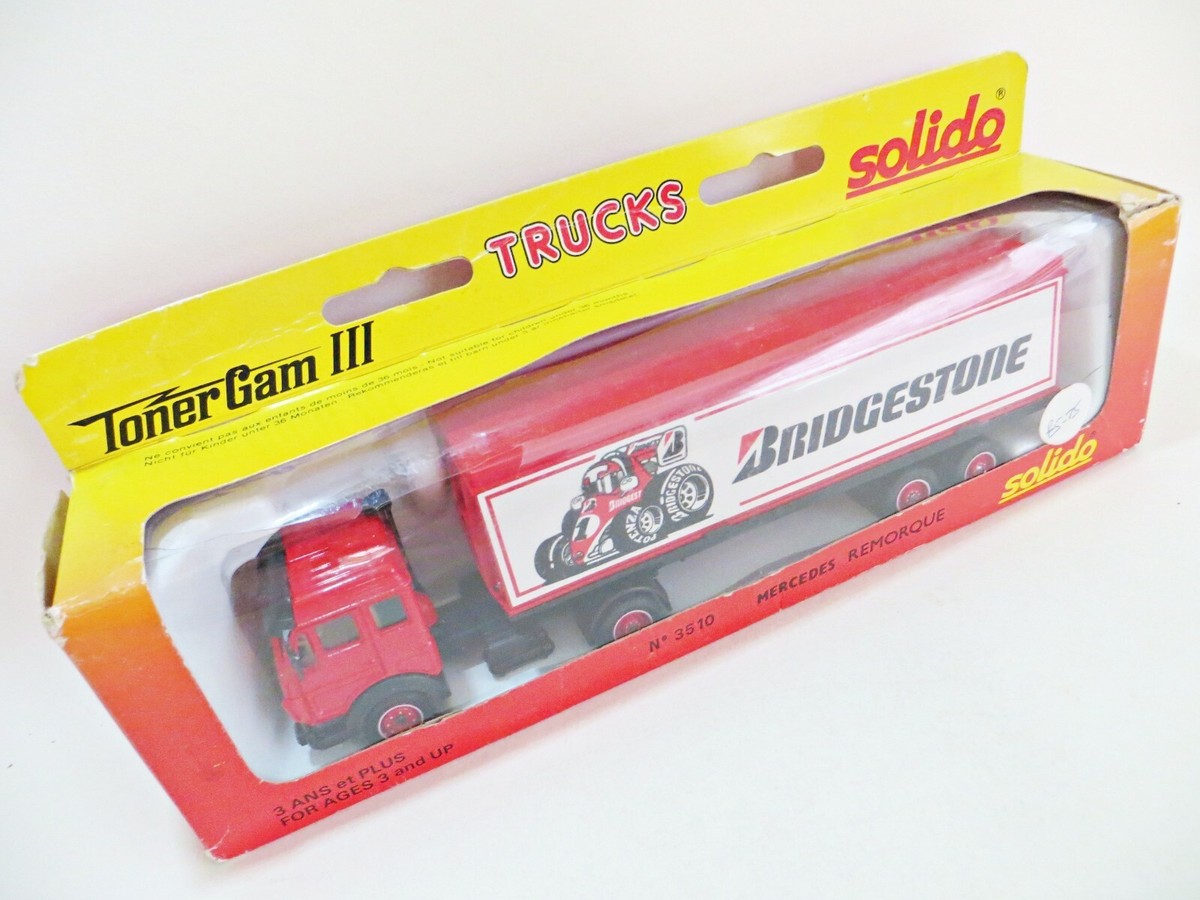 Solido Mercedes Fourgon Avec Remorque - Jaune - 3510 (emballage D'origine)