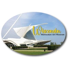 Magnet Me Up Wisconsin Milwaukee Art Museum State Magnets, 4x6 Inches Oval