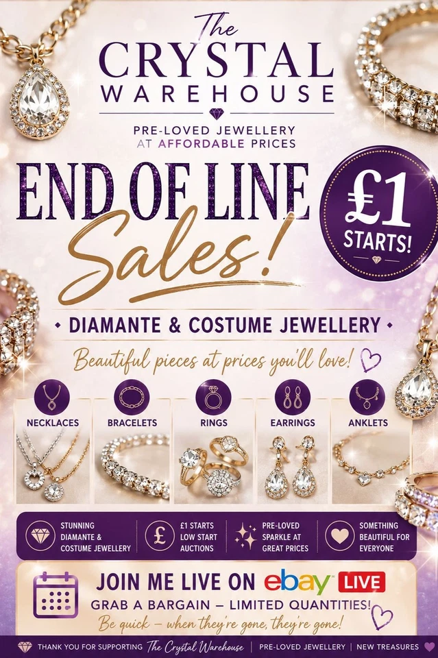 £1 Start Jewellery Clearance | Diamante & Costume Jewellery