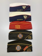 Vintage USA Veterans V.W.W.1. Marine Corps Garrison Hat Cap Lot Of 5
