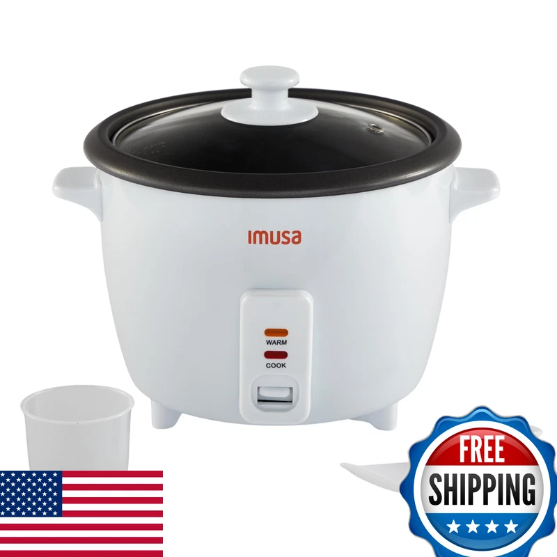 Imusa Electric Rice Cooker 10 Cup Cooked 5 Cup Uncooked Ceramic Nonstick Pot
Opens in a new window o