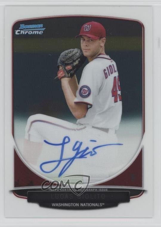 2013 Bowman Chrome Prospects Auto Lucas Giolito #BCP-LG Auto 0az0