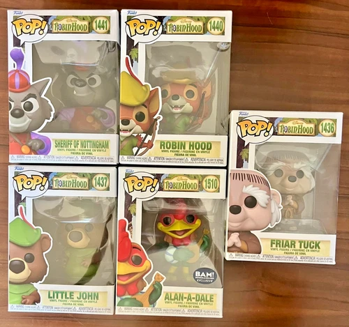 Funko Pop! Walt Disney Robin Hood - Lot of 5