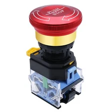 mxuteuk 22mm Metal Latching Emergency Stop Push Button Switch e Button... 