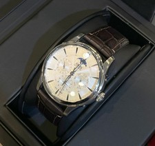 Oris Atelier Moonphase Chronograph Automatic Leather Band Watch 148576949