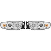 Scheinwerfer Passend FüR Set Ford Fiesta Baujahr 1995-1999 Klarglas/Chrom
