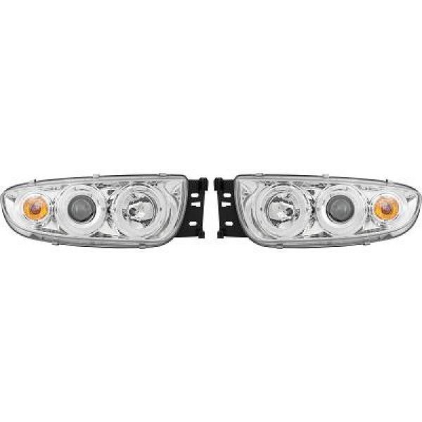 Scheinwerfer Passend FüR Set Ford Fiesta Baujahr 1995-1999 Klarglas/Chrom-image