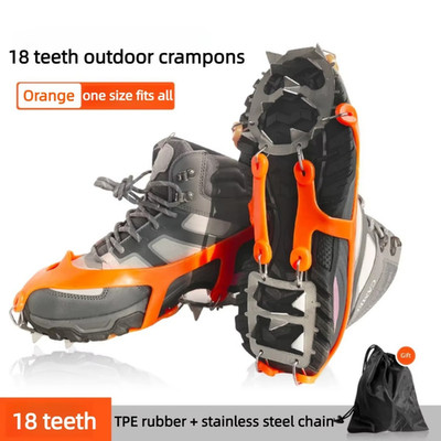 Ice Snow Anti Slip Spikes Grippers Crampons Ice Cleats For Hike Shoes Boot*#