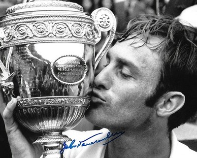 John Newcombe signed 8x10 photo Tennis Legend Grand Slam Sports Rare COA LOOK!