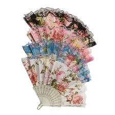 4 Pack Spanish Style Floral Folding Fans Ladies Lace Handheld Fans for Party ...