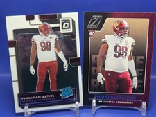 Phidarian Mathis 2 Rookie Card 2022 Panini Optic #268 + Zenith #159 RC. rookie card picture