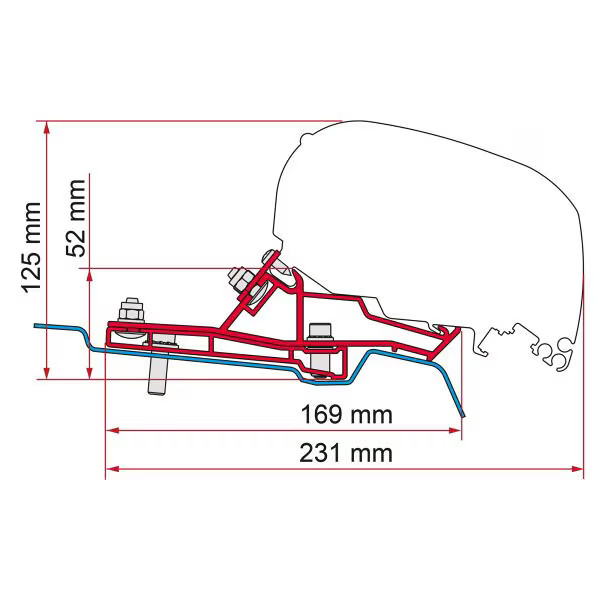 Fiamma F80 Adapter FüR Ford Transit (L2/H2) Ab Bj. 2014-image