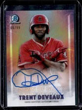 2021 Bowman Chrome Trent Deveaux Dawn of Glory Auto Autograph #/99 Angels