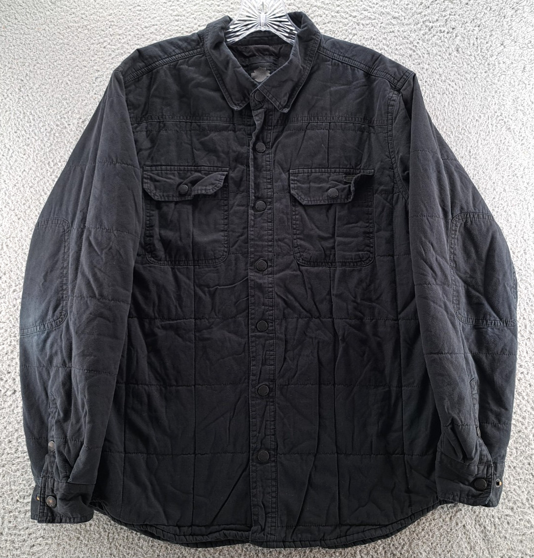 Harley Davidson Snap Button Jacket Shacket Mens M… - image 2