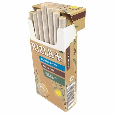 RIZLA NATURA ULTRA SLIM POPPATIPS FILTER - 12 KARTONS MIT 120 FILTERN 14x5,7mm