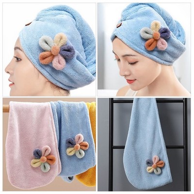 1 PC Schnell trocknen Haarhut Haarhut Korallen Fleece Handtuch für Badhut Hut