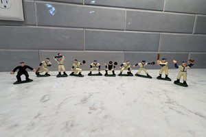 1940s Matchbox Baseball Lead Soldiers lot of 10 vintage cast hand painted NM
