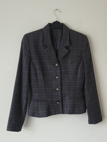 TROW MILL Tweed Jacket Pure New Wool ~ Size 8 ~ Made In Scotland - Picture 2 of 13