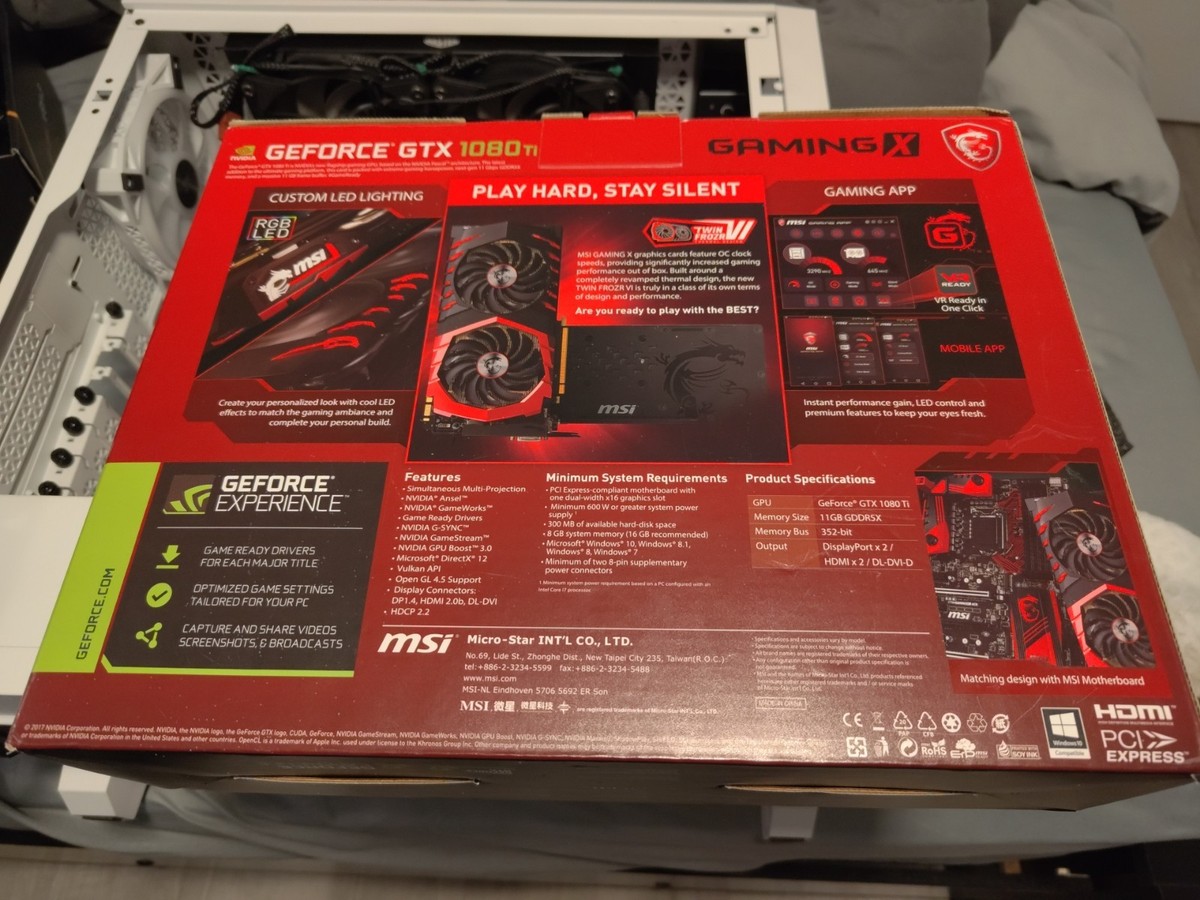 MSI NVIDIA GeForce GTX 1080 Ti Gaming X TRIO 11GB GDDR5X Graphic