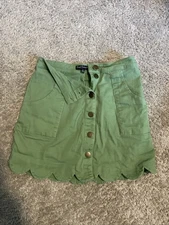 Smak Parlour Unique Vintage Lime Green Mini Campus Skirt Size M/4