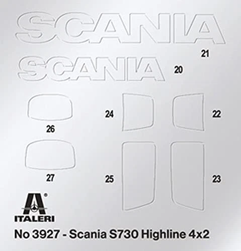 Italeri-3927 Scania S730 Highline 4x2, Scala 1:24, Model Kit, Modello in Plastic - Immagine 4 di 4