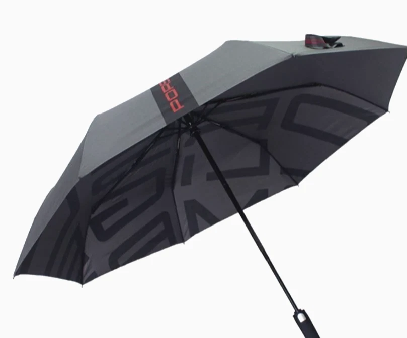 [Sin usar] Paraguas plegable automático Porsche gris Foto 2 de 4