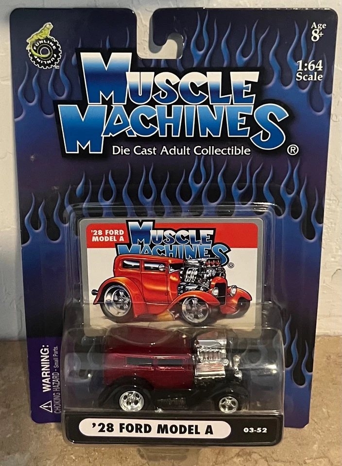 Muscle Machines '28 Ford Model A Red 03-52 1:64 Die-Cast - Image 3 of 4