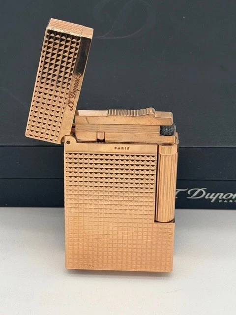 2 encendedores St Dupont Ligne color oro rosa Foto 4 de 4