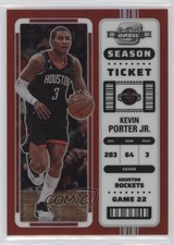 2022-23 Panini Contenders Optic Season Ticket Red Prizm Kevin Porter Jr #64 4pn
