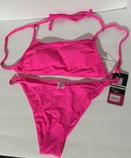 SHEKINI Women's Bikini Padded Cutout Strappy Halter Swimsuits Two Piece Sz M