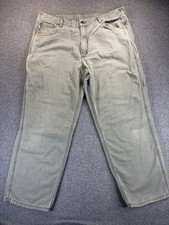 Carhartt Flame Resistant FR Canvas Pants Green CAT 2 Mens 40X30 FRB159