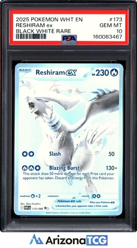 Reshiram ex graded PSA 10 for sale on eBay