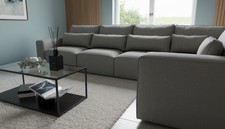 Borios 3C1 Grey Corner Sofa – Large Contemporary (300cm x 180cm) - Free Delivery