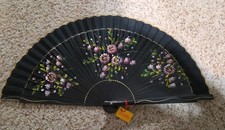 Oriental Black Paper Folding Fan