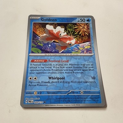 ebay holographic pokemon cards Goldeen - 020/131 - Reverse - Pokémon TCG Custom, Holographic, Glossy, Pocket TCG