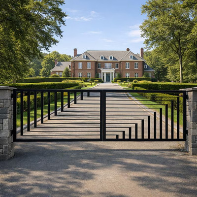 Meridian  Architectural Contemporary Design Driveway Gate-DG115