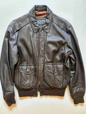 Chaqueta de bombardero de cuero Schott Bros Inc Flight modelo 85 19-MS para mujer talla 10 - Imagen 1 de 4