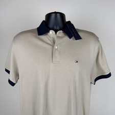 Tommy Hilfiger Mens Short Sleeve Polo Shirt Tan Cotton XM05515-250 XL NWT